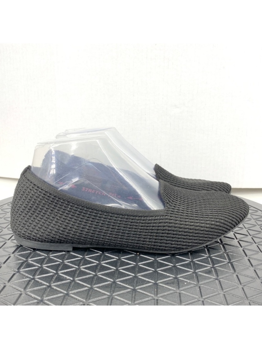 Skechers‎ Women 37 Size 7 Shoes Black Stretch Knit Ballet Flats Slip On Loafers